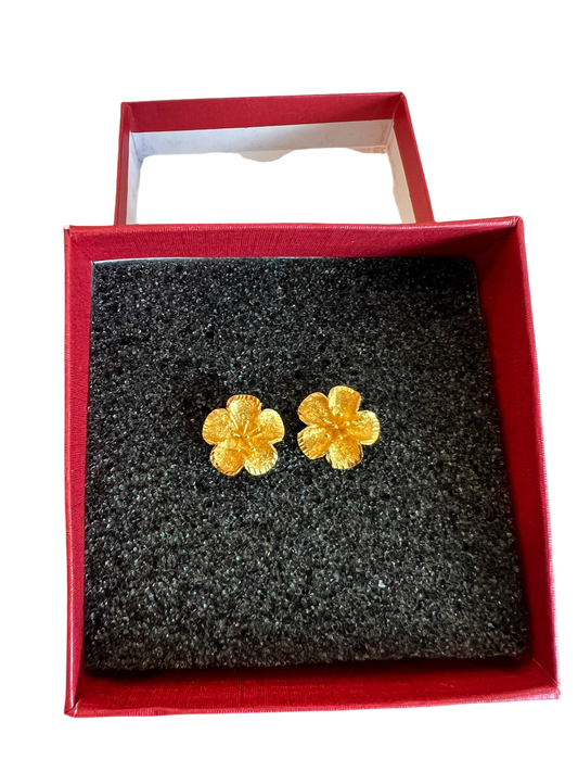 24k Flower Earrings