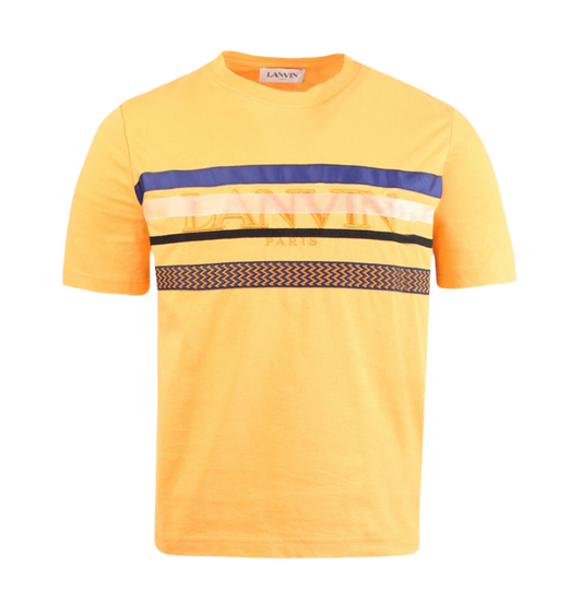 Lanvin Mandarin Orange Cotton Classic Logo T-Shirt