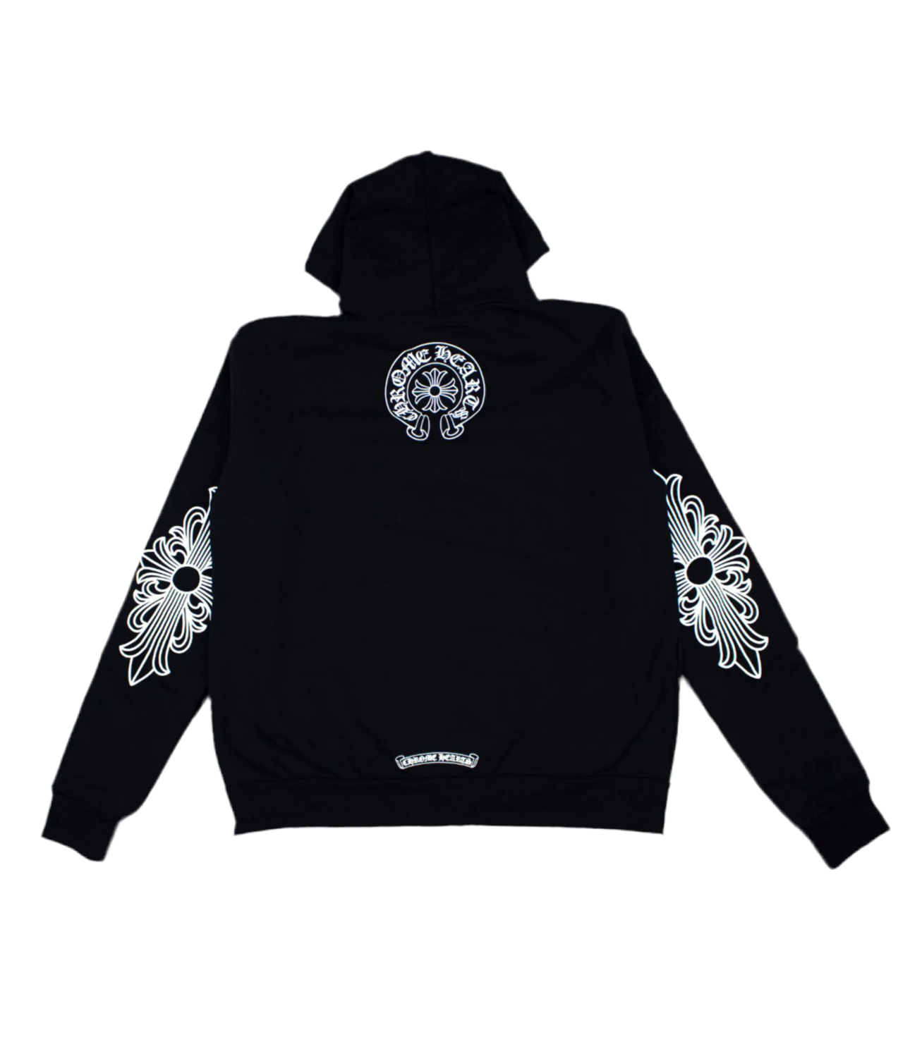 Chrome Hearts Zip Up Floral Hoodie Dagger zipper