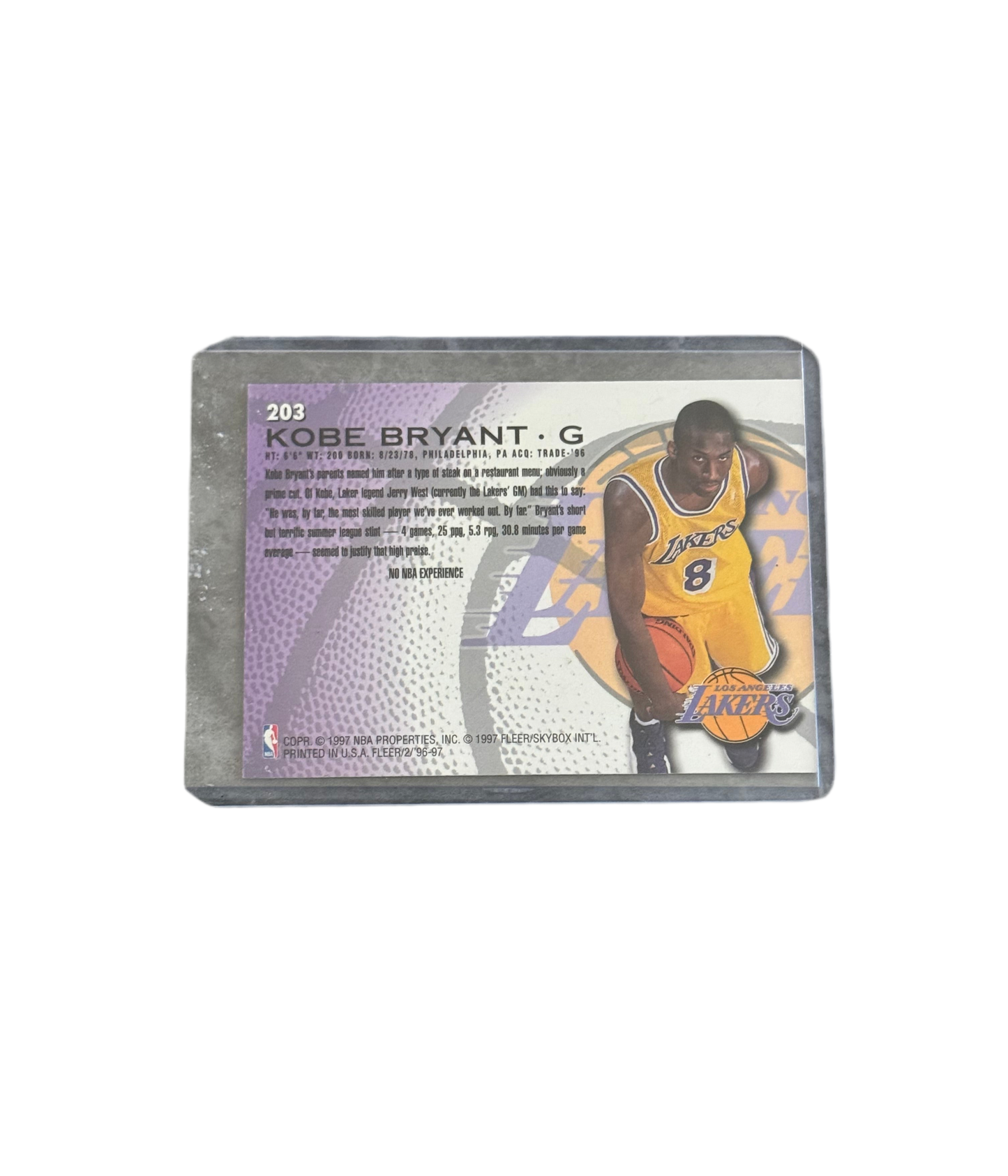 Kobe Bryant Fleer Rookie Card 1996-1997