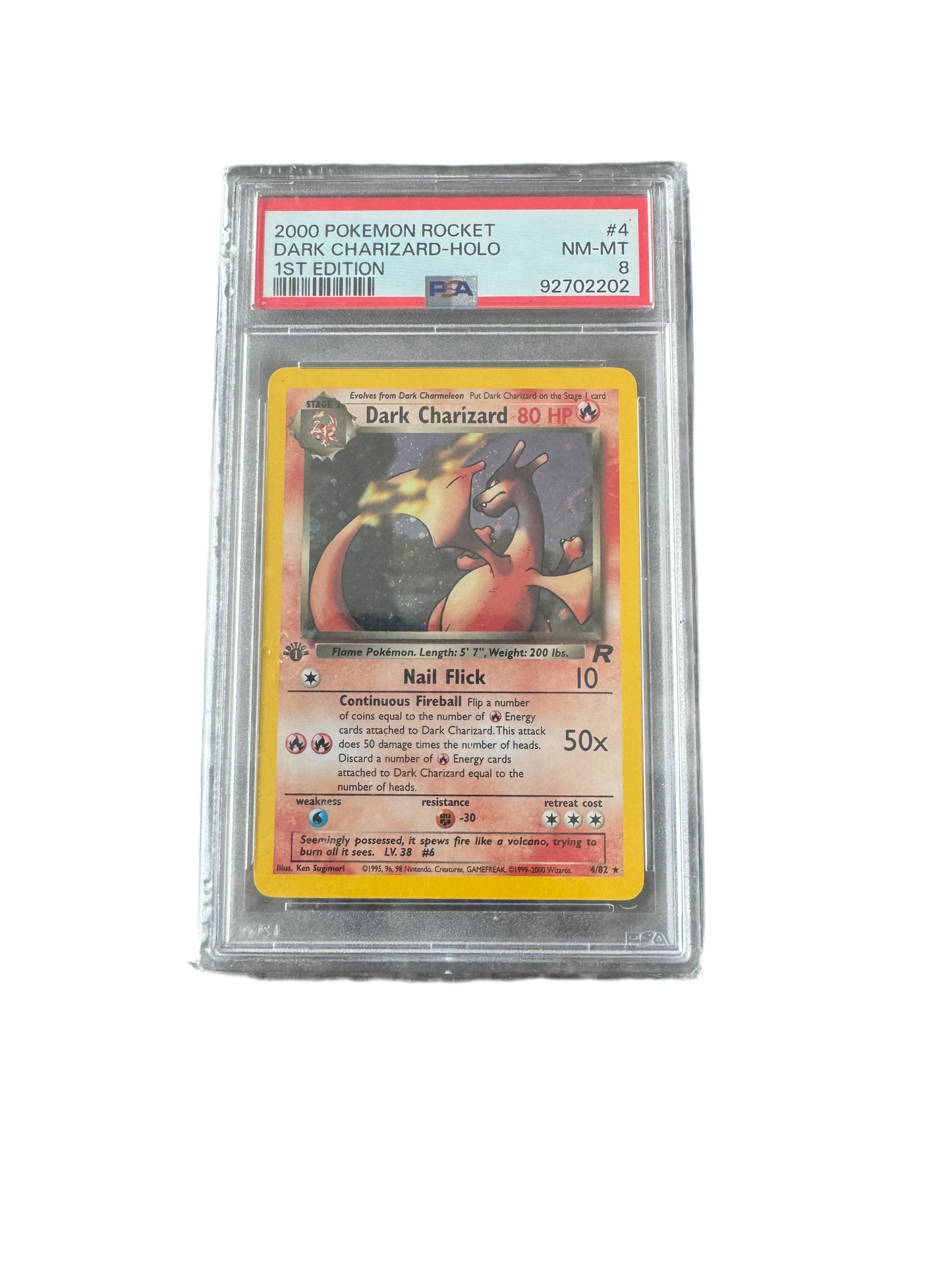 Dark Charizard 2000 Pokemon TCG
Team Rocket 1st Edition PSA:8